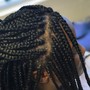 Reg size box braids (below the booty)