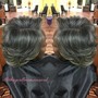 Partial Foil Highlights/ Half head of block color