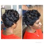 up do (relaxed hair)