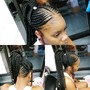 5 Feeling cornrow Braids  with design