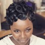 up do (relaxed hair)