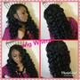 Virgin hair relaxer  & style Med to long hair