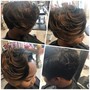 Partial Relaxer Short hair w/ style