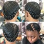 Wig sewn on w/braid down & style no glue