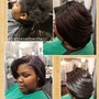 Virgin Relaxer + deep condition & trim