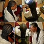 Small Box Braids (these have a knot)