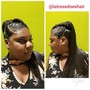 MEDIUM Feed in french braids 2 layers