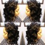 Rod set on natural hair