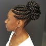 Slick ponytail on Natural hair