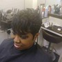 shampoo & style on relaxed hair