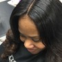 Weave Matinence w/wand curls