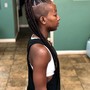 2 Cornrows ( added hair )