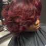 Weave Matinence w/wand curls