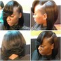 Sleek ponytail relaxed hair