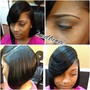 Sleek ponytail relaxed hair