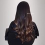 Clip in hair extension coloring