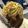 Highlighted blonde wig 12" 150 density