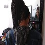 10-12 Straight stitch Braids to the back