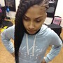 2 Braids, Quick Weave in back