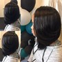 Partial sew in on short hair