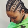 Lower back  Med size box braids