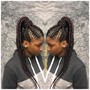 Big braids/box braids in the back