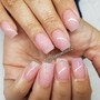 Pink and white ombre fullset