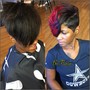 Commercial Hair ( Quickweaves ) Hair weave applied  protectively. This includes a shampoo, conditioner, cut and style .