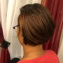 Color Re-touch and Natural Hair Styling  (no hot tools)