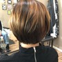 Partial Foil bangs Highlights w trim