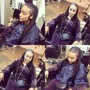 Small Fulani cornrows w/ box braids