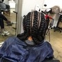 Blow dry attachment before braiding