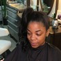 sewing on a lace frontal piece