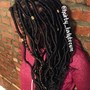 Small / Medium Distressed Locs w/o Curls "Shay Locs"