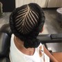 LG/MD Ponytail Cornrows