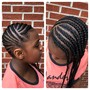 Kid's Cornrow with single braids