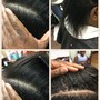 Quick weave hair up/hair down