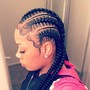 Small braids to the back