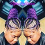 Rubber Band method with Knotless Box Braids