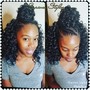 Natural  hair braided updo