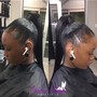 Weave Ponytail  on Natural Hair