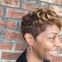 Shampoo + style (relaxed hair)