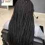 Small Knotless Boho Braids Long