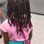 Child's medium cornrows with  Added  Hair