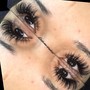 Mink lash clusters