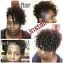 Virgin Relaxer, Shampoo and Style, Rinse, Women's Precision cut