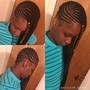 Stitch ponytail (6 braids)