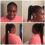 Large cornrows and Box Braids back