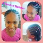 Cornrows/ Dutch braid w/hair added