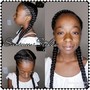 Kid's Cornrows with weave